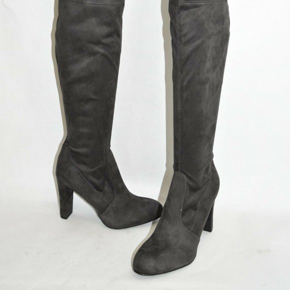 $200 SAM EDELMAN KENT Over the Knee Boot OTK GREY BLOCK HIGHLAND 9 - Picture 4 of 11